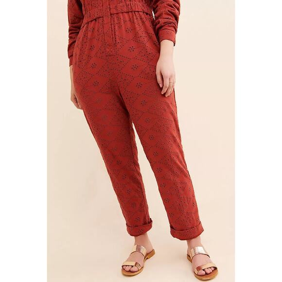 Free People Set The Tone Eyelet Jumpsuit - Picture 2 of 8
